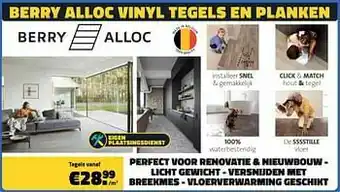Bouwcenter Frans Vlaeminck Berry alloc vinyl tegels en planken vinyl planks aanbieding