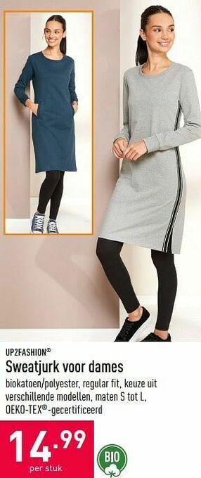 ALDI Sweatjurk voor dames aanbieding