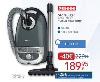 Miele Stofzuiger complete c2 "jubilee powerline"