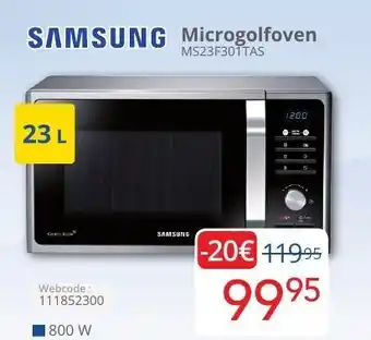 Eldi Samsung Microgolfoven MS23F301TAS 23L 800W aanbieding