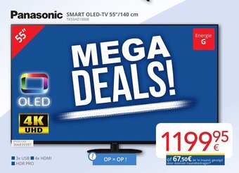 Eldi Panasonic smart oled-tv 55"/140 cm TX55HZ1000E aanbieding