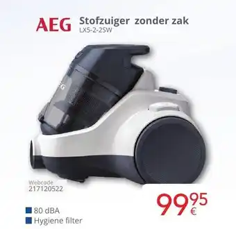 Eldi AEG Stofzuiger zonder zak LX5-2-2SW 80dBA aanbieding