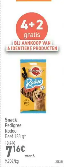 Snack Pedigree Rodeo Beef 123g