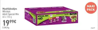 Tom&Co Maaltijdzakjes Whiskas Adult Special Mix 60x100g aanbieding