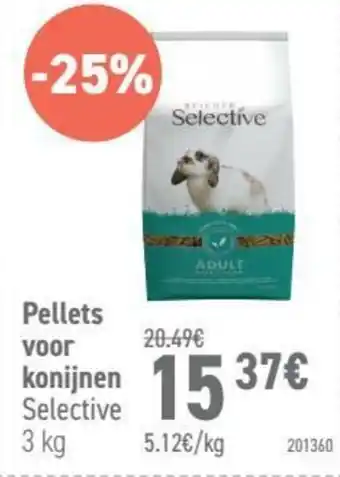 Pellets voor konijnen Selective 3kg