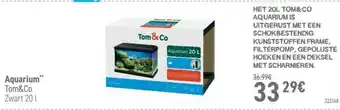 Tom&Co Aquarium Zwart 20L aanbieding