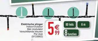 Cora Elektrische slinger 6m 80 leds aanbieding
