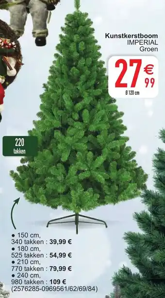 Cora Kunstkerstboom imperial groen 120 cm aanbieding