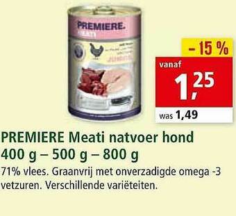 Maxi Zoo Premiere Meati Natvoer Hond aanbieding