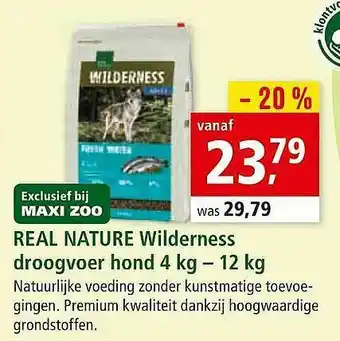 Maxi Zoo Real Nature Wilderness Droogvoer Hond 4kg - 12 Kg aanbieding