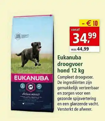 Maxi Zoo Eukanuba Droogvoer Hond 12kg aanbieding