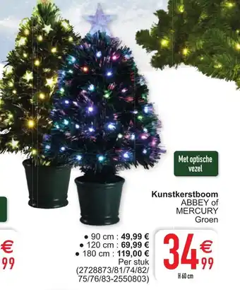 Kunstkerstboom Abbey of mercury groen H60cm