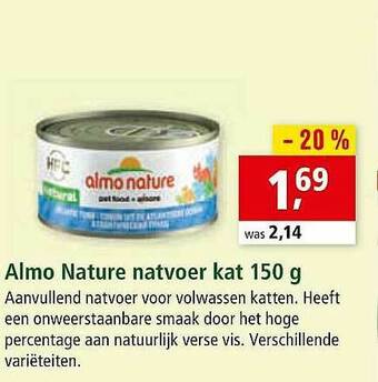 Maxi Zoo Almo Nature Natvoer Kat 150 G aanbieding