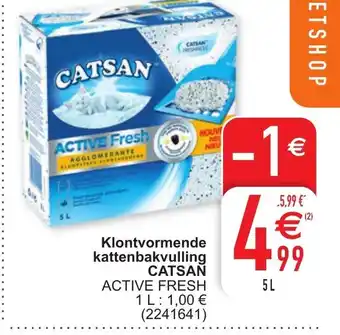 Cora Klontvormende kattenbakvulling Catsan 5L aanbieding