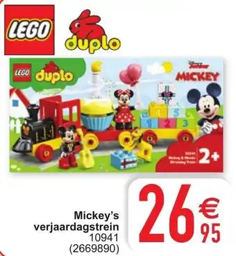 Cora Lego Mickey's verjaardagstrein 10941 aanbieding