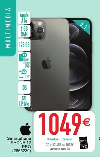 Cora Smartphone iPhone 12 pro 6.1" aanbieding