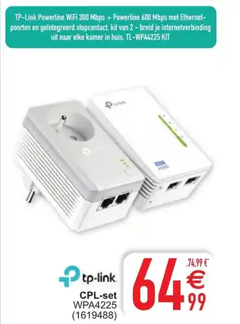 Cora tp-link CPL-set WPA4225 aanbieding