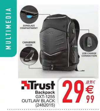 Cora Trust Backpack GXT-1255 outlaw black aanbieding