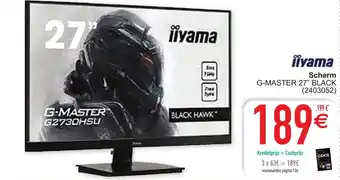 Cora iiyama Scherm G-master 27" black aanbieding