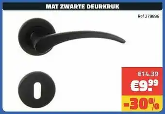 Bouwcenter Frans Vlaeminck Mat zwarte deurkruk aanbieding