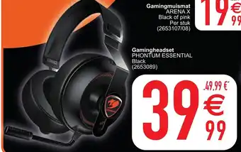 Cora Gamingheadset Phontum essential Black aanbieding