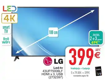 Cora LG Led-tv 43UP75006LF 108cm aanbieding