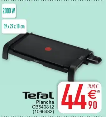 Cora Tefal Plancha CB540812 2000W 59x29x10 cm aanbieding
