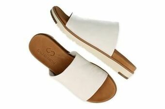 Berca Shoes Andrea Conti Slipper Dames Volledig Leder - Wit aanbieding
