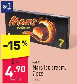 ALDI Mars ice cream, 7 pcs. 347ml aanbieding