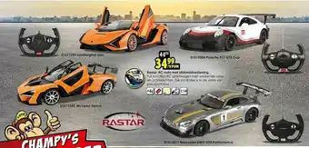 ToyChamp Lamborghini Sian, McLoren Senna, Rastar Rc Auto Met Afstandsbediening, Porsch 911 Gt3 Cup, Mercedes Amg Gt3 Performance aanbieding