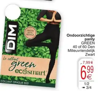 Cora Ondoorzichtige panty green 1/2-3/4 aanbieding