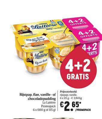 Rijstpap, Flan, Vanille-of Chocoladepudding