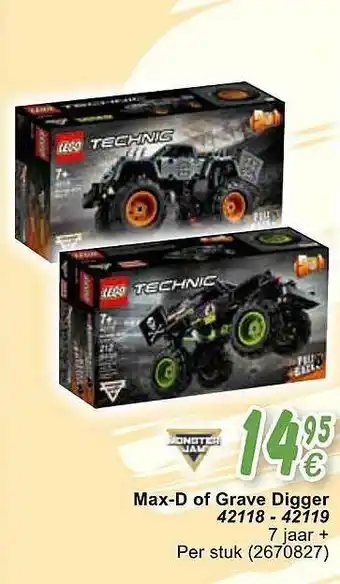 Cora Lego Technic Max-d Of Grave Digger aanbieding