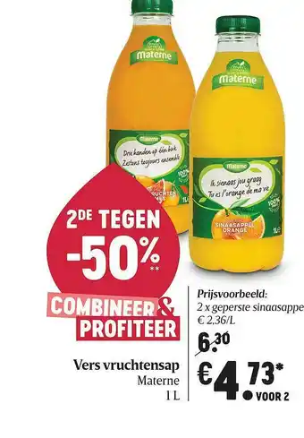 Delhaize Vers Vruchtensap Materne aanbieding