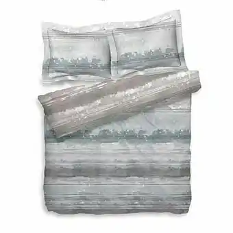 Leen Bakker Heckett & Lane dekbedovertrek Donovan - grijs/naturel - 240x200/220 cm - Leen Bakker aanbieding