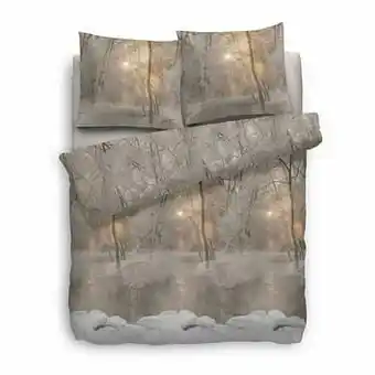Heckett & Lane dekbedovertrek Bear - taupe - 200x200/220 cm - Leen Bakker