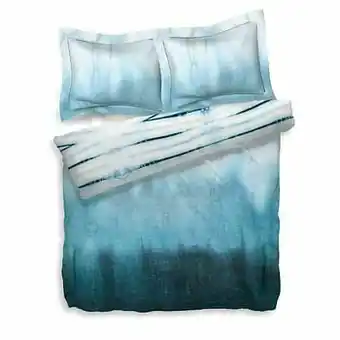 Leen Bakker Heckett & Lane dekbedovertrek Ebru - blauw - 240x200 cm - Leen Bakker aanbieding