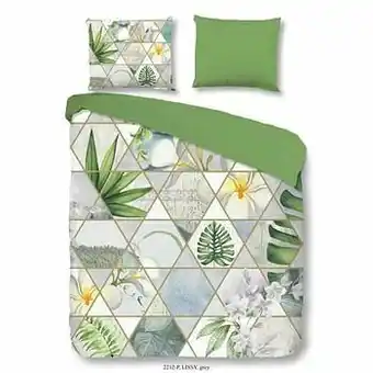 Leen Bakker Good Morning dekbedovertrek Lissy - grijs - 240x200/220 cm - Leen Bakker aanbieding