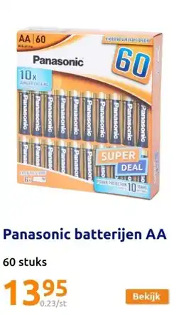 Action Panasonic batterijen AA aanbieding