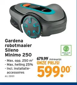 GAMMA Gardena robotmaaier Sileno Minimo 250 aanbieding
