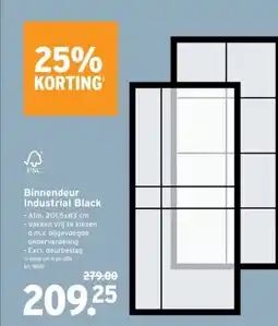 GAMMA Binnendeur Industrial Black aanbieding