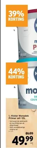 GAMMA 1. Histor Monodek Primer wit 10L aanbieding
