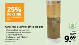 GAMMA GAMMA glaswol dikte 18 cm aanbieding