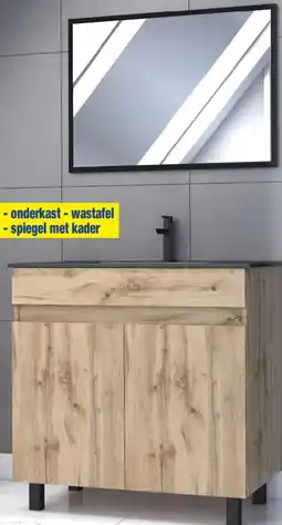 Hubo AURLANE BADKAMERMEUBEL TIMBER 80 cm aanbieding