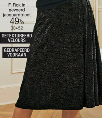 Damart Rok in gevoerd jacquardtricot aanbieding