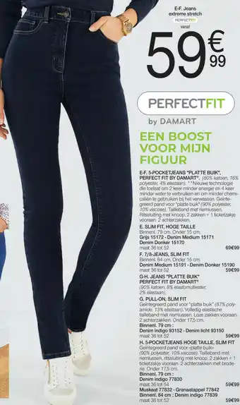 Damart 5-Pocketjeans "platte buik" perfect fit aanbieding