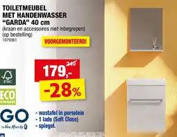 Hubo TOILETMEUBEL MET HANDENWASSER GARDA 40 cm aanbieding