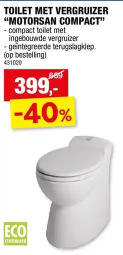 Hubo TOILET MET VERGRUIZER MOTORSAN COMPACT aanbieding