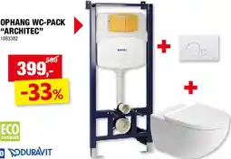 Hubo DURAVIT OPHANG WC-PACK ARCHITEC aanbieding