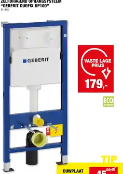 Hubo ZELFDRAGEND OPHANGSYSTEEM GEBERIT DUOFIX UP100 aanbieding